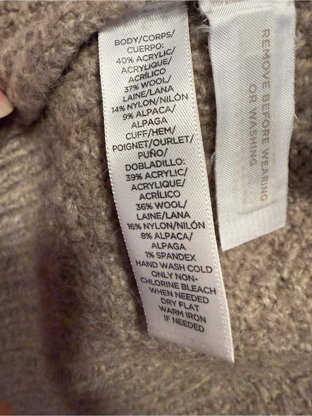 LOFT Taupe Ribbed Shawl Collar Open-Front Cardigan